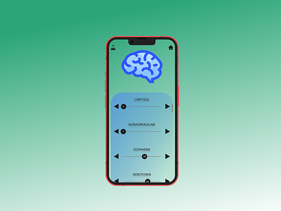 Mobile app "Brain" app brain design figma gradient green iphone mobile ui ux