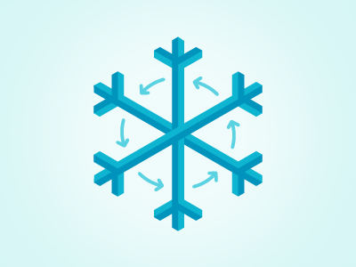 Railex: Nonstop Cold! blue cold isometric railex snowflake
