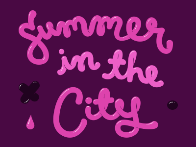 Summer in the City lettering new york nyc summer typography