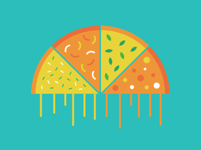 Happy Cheese Pizza Day! cheese food illustration pizza