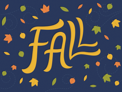 Fall is here! autumn fall leaves lettering seasons