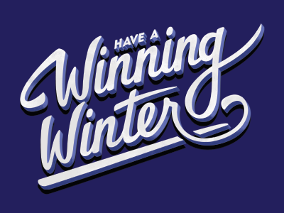 Winning Winter brush hand lettering letters marker postcard type typography winter