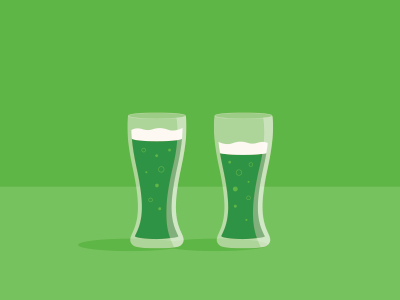 St. Patty's Day! beer drink glasses green holiday illustration irish march st patricks day st pattys