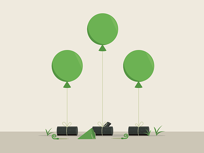 Forest Party balloon forest logs party