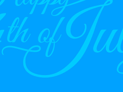 July 4th america blue holiday independence day july script swash typography usa