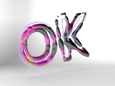 Ok 3D 3d cinema typographie