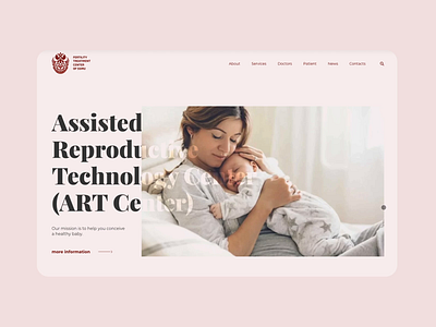 Fertility Treatment Center website animation branding clinic digital fertility graphic design healthcare icons illustration infants medicine ui ux web website design women