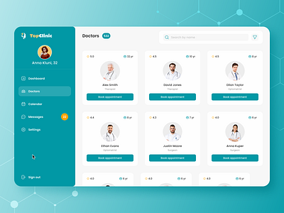 Top Clinic | App Design app clinic design doctor health hospital ui ux web