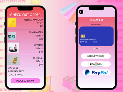 Pink Checkout - #DailyUi 002 branding canva checkout page credit card credit card checkout daily ui design graphic design ui