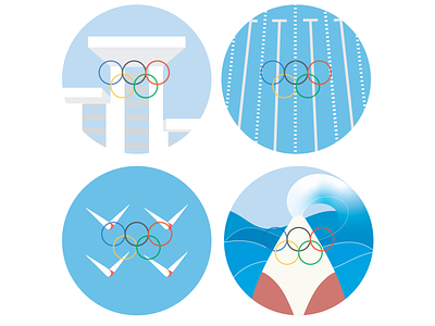 Water Sports button design illustration olympics2021 tokyoolympics watersports