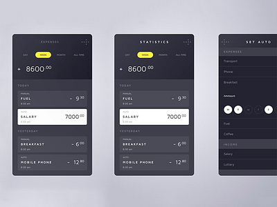 Finance - UI Screen Design