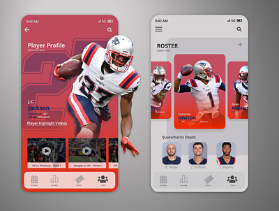 New England Patriots App Concept app design design ui ux web