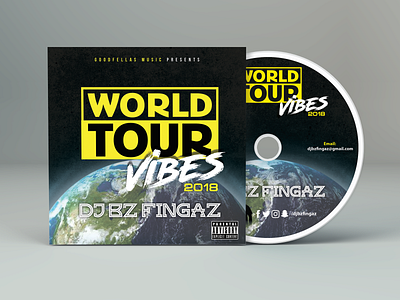 World Tour Vibes CD Design design typography