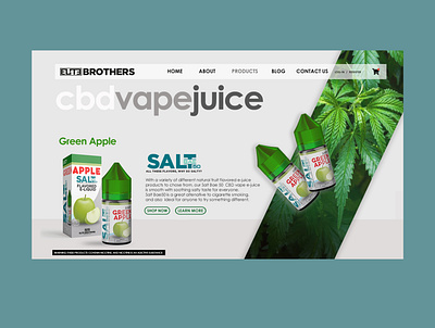 Elite Bros Landing Page cbd graphic design landing page vape web