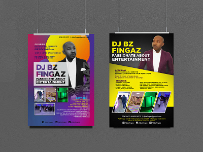 BZ Promo Posters dj flyer graphic design mockup