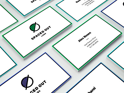 Space Out Labs Business Cards brand identity logo