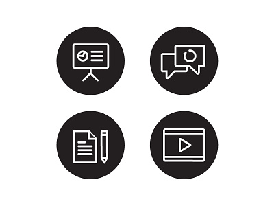 Presentation icon system icons illustration system