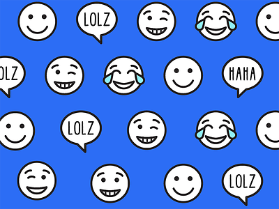 LOLZ pattern emoji icons pattern wallpaper
