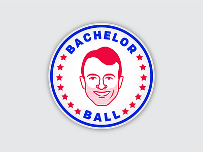 Bachelor party button bachelor button icon illustration patriotic pin