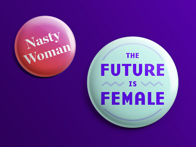 Women's March Buttons 2017 button feminism nasty woman pin typography