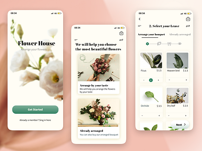 Flower Ordering App _UX/UI Design app delivery design flower app flower ordering app ui ux