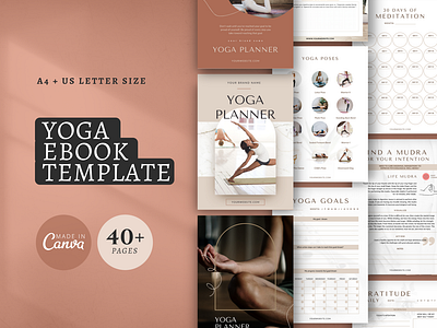 Yoga Printable and Editable Journal Canva Template
