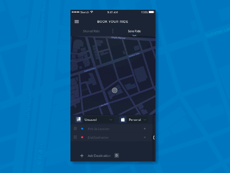 Transportation App UI