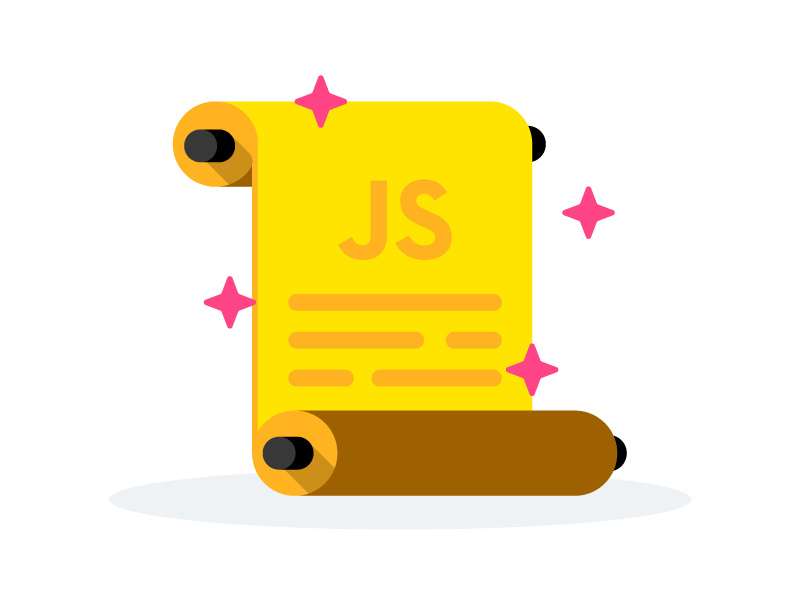 Front-End Interview Scroll illustration flat scroll guide tech