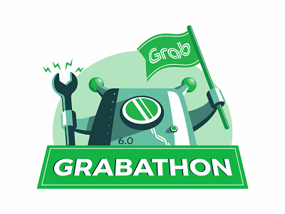 Grabathon 6.0: Hackathon for Grab droid illustration