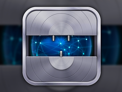 Netshade iOS Icon earth icon ios lock metal protection web