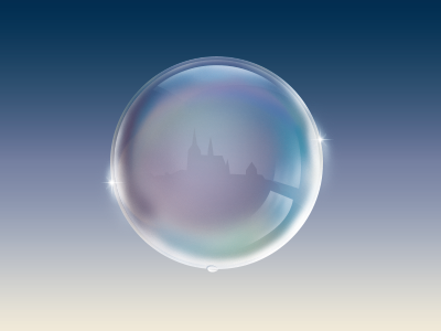 Bubble bubble icon prague