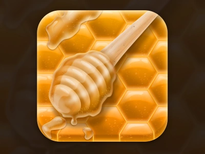 Honey Icon hexagon honey icon ios photoshop