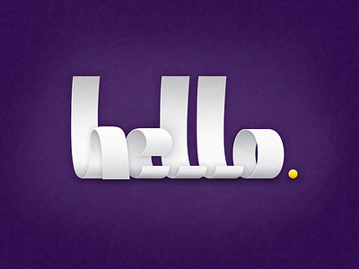 Hello. custom hello logo typo