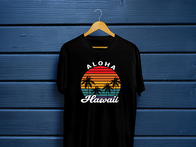 Hawaii t-shirt design fashion graphic design illustraor illustration t shirt typography