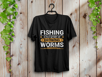 Fishing T-shirt design design drowings fashion fishing graphic design illustraor illustration sport t shirt typography worms
