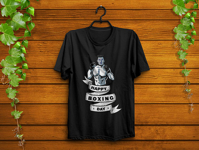 Happy Boxing Day t-shirt design boxer boxing day design fashion graphic design happy illustraor illustration player sports t shirt typography vector