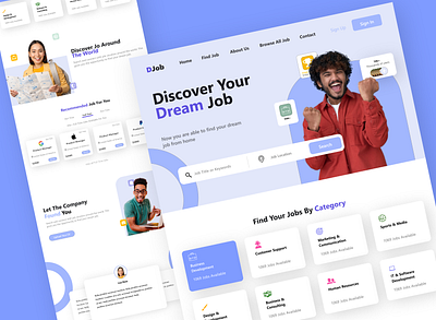 Discover Your Dream Job Website Layout Template dream job website free job website layout job website job website layout ui website website layout website layout free website template website template free websites