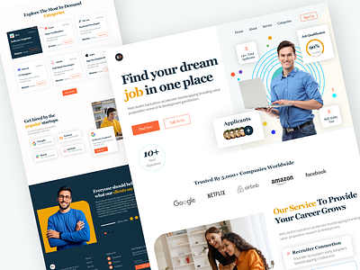 Find Your Dream Job Website Layout Template