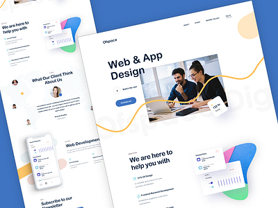 Web & App Design Website Layout Template