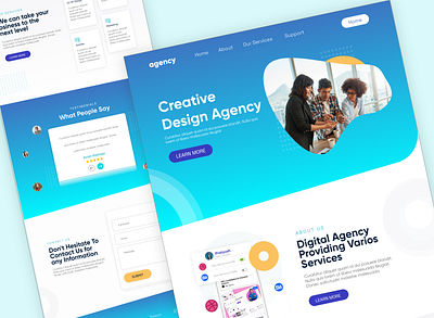 Creative Design Agency Website Layout Template adobe xd design health care website healthcare ui web web design website website design website layout website layout for healthcare website template websites wordpress