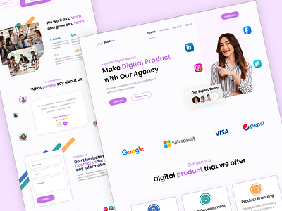 Make Digital Product with Our Agency website Layout