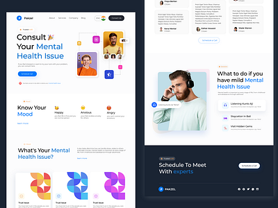 Consult Mental Health Issue Website Template layout