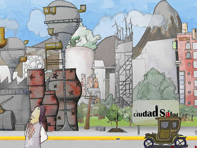 Ciudad Salud animación ilustración interactivo