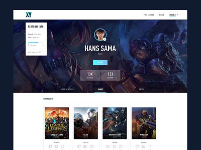 Game website design game gaming geek product design webdesign website wip