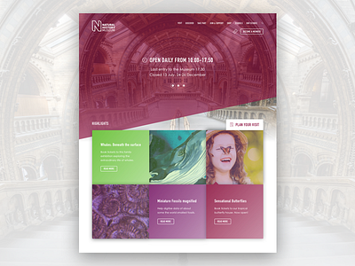 Landing page, National History Museum