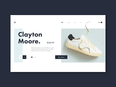 Clayton Moore ecommerce interface shoes shop ui ux web web design