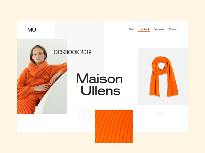 Maison Ullens fashion lookbook ui ux web design webpage website