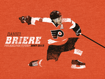 Daniel Briere briere daniel danny flyers hockey illustration philadelphia sports sports design
