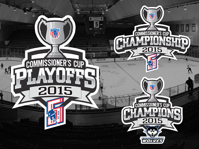 Federal Hockey League Playoff Logos (2015) commissioners cup federal hockey league fhl hockey logo design playoffs sports sports design sports logo