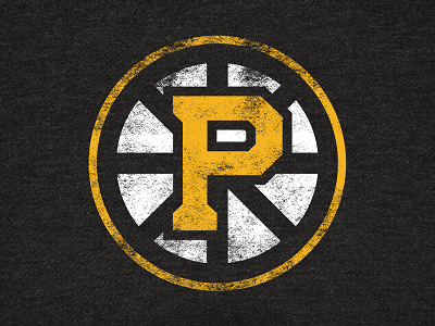 Providence Bruins black branding bruins circle gold hockey letter logo providence sports yellow
